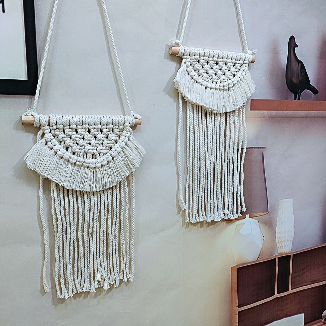 Decorative Macrame Wall Hanging 20 35Cm | High & Bury