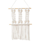 Decorative Macrame Wall Hanging Art with Natural Beaded Detailing | High & Bury