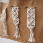 Decorative Macrame Wall Hanging Organizer Storage Containers | High & Bury