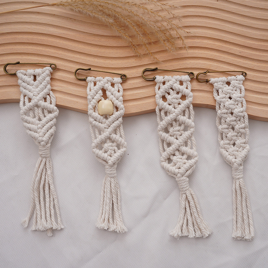 Decorative Macrame Wall Hanging Organizer Storage Containers | High & Bury
