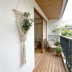 Decorative Macrame Wall Hanging with Elegant Fringed Tassels | High & Bury