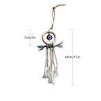 Decorative Macrame Wall Hanging with Evil Eye Design | High & Bury