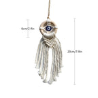 Decorative Macrame Wall Hanging with Evil Eye Design | High & Bury