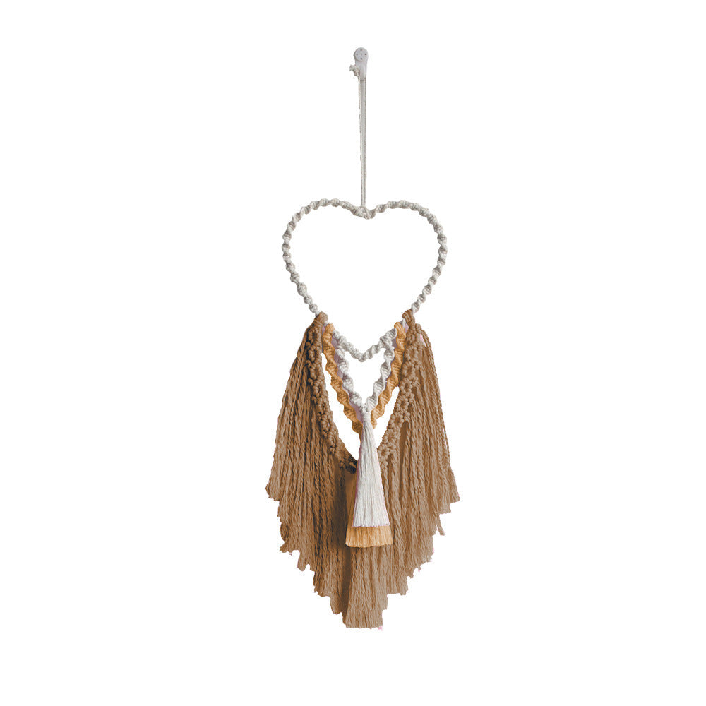 Decorative Macrame Wall Hanging with Heart Design | High & Bury