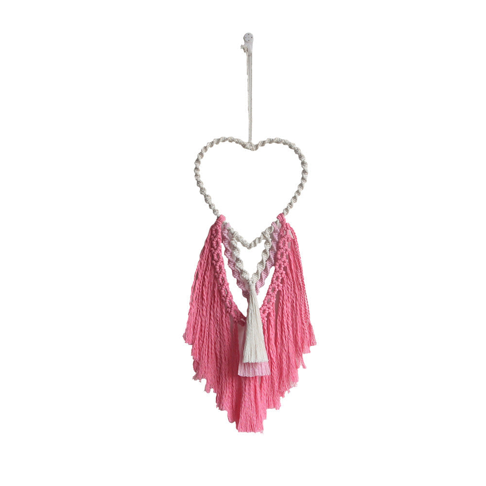 Decorative Macrame Wall Hanging with Heart Design | High & Bury