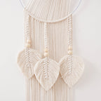 Decorative Macrame Wall Hanging with Leaf Accents | High & Bury