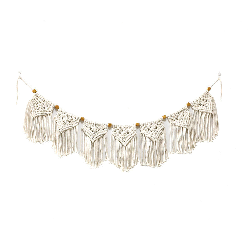 Decorative Macrame Wall Hanging with Ornate Fringes | High & Bury