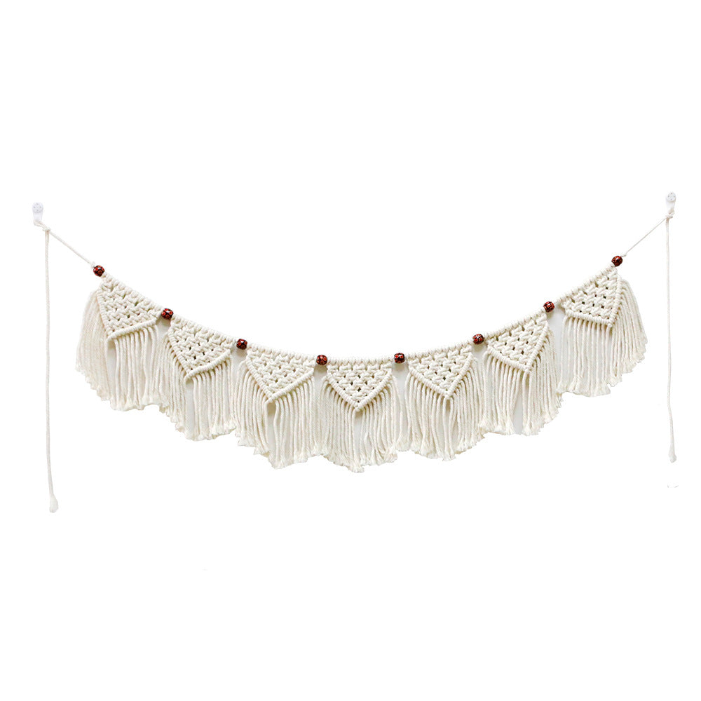 Decorative Macrame Wall Hanging with Ornate Fringes | High & Bury