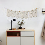 Decorative Macrame Wall Hanging with Ornate Fringes | High & Bury