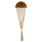 Decorative Macrame Wall Hanging with Wooden Accents | High & Bury