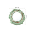 Decorative Macrame Wall Mirror Green | High & Bury