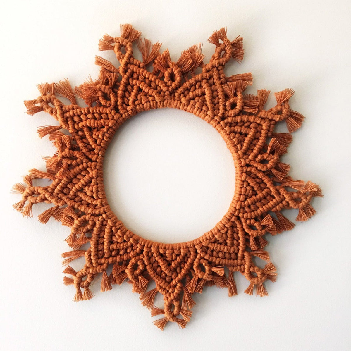 Decorative Macrame Wall Mirror | High & Bury