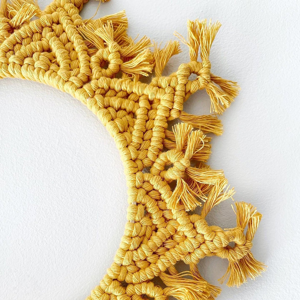 Decorative Macrame Wall Mirror | High & Bury