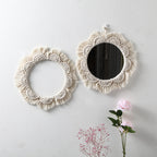 Decorative Macrame Wall Mirror Model Mehh | High & Bury