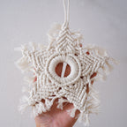 Decorative Macrame Wall Ornament Angel Green | High & Bury