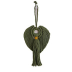 Decorative Macrame Wall Ornament Angel Green | High & Bury