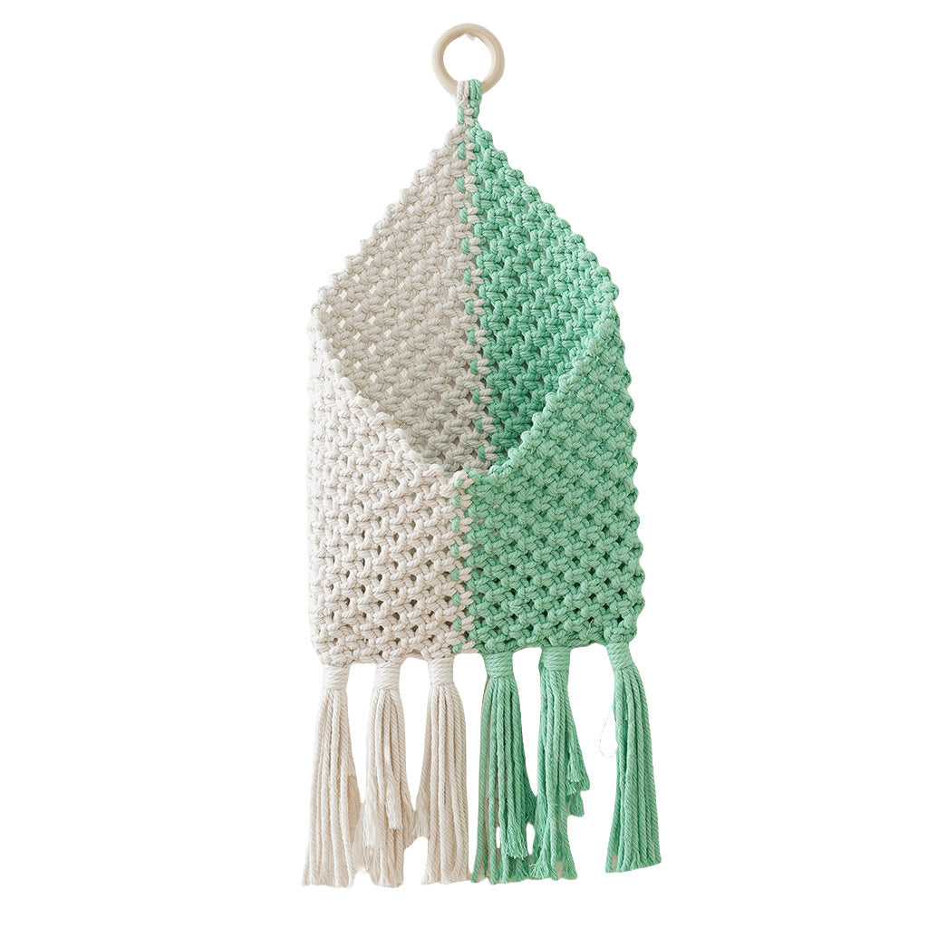 Decorative Macrame Wall Pocket | High & Bury