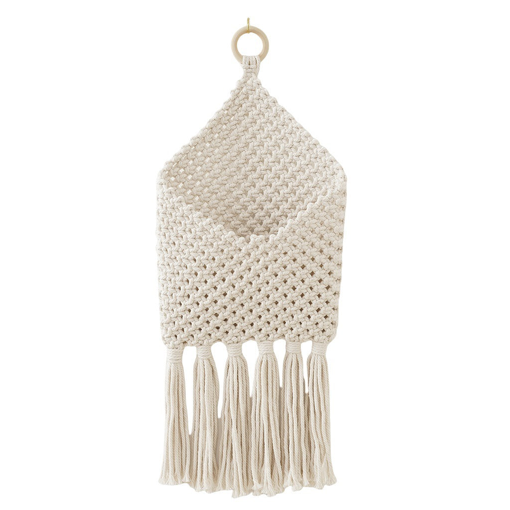 Decorative Macrame Wall Pocket | High & Bury