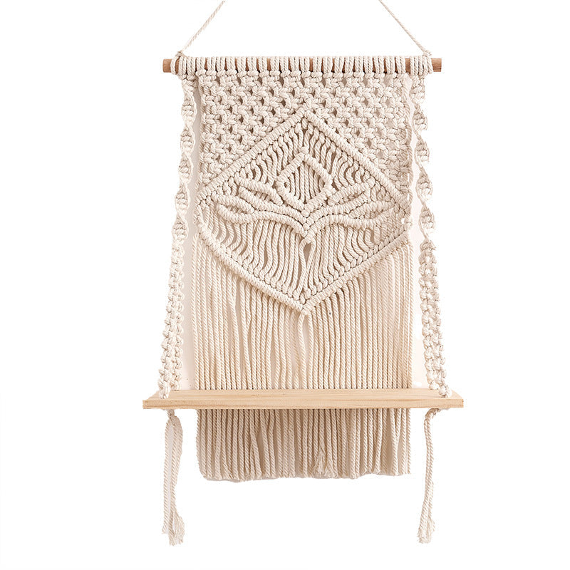 Decorative Macrame Wall Shelf 13 × 20 Inch | High & Bury