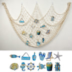 Decorative Macrame Wall Tapestry Cream White Sky Blue | High & Bury