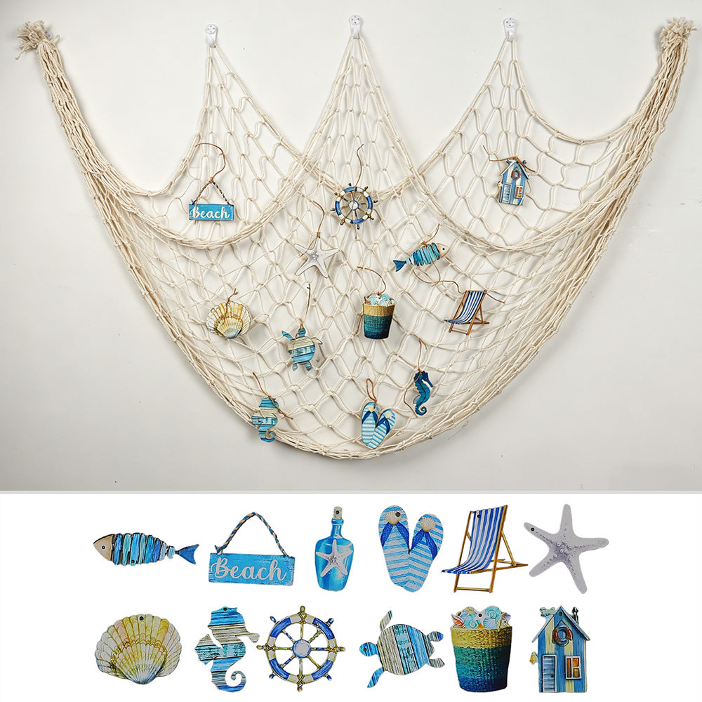 Decorative Macrame Wall Tapestry Cream White Sky Blue | High & Bury