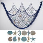 Decorative Macrame Wall Tapestry Cream White Sky Blue | High & Bury
