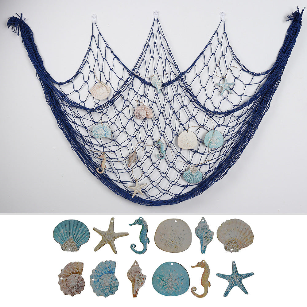 Decorative Macrame Wall Tapestry Cream White Sky Blue | High & Bury