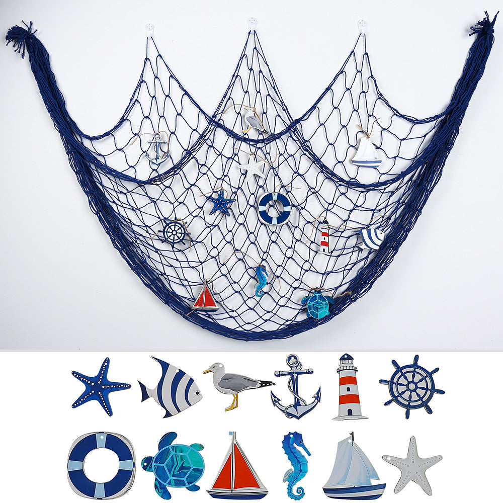 Decorative Macrame Wall Tapestry Cream White Sky Blue | High & Bury
