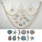 Decorative Macrame Wall Tapestry Cream White Sky Blue | High & Bury