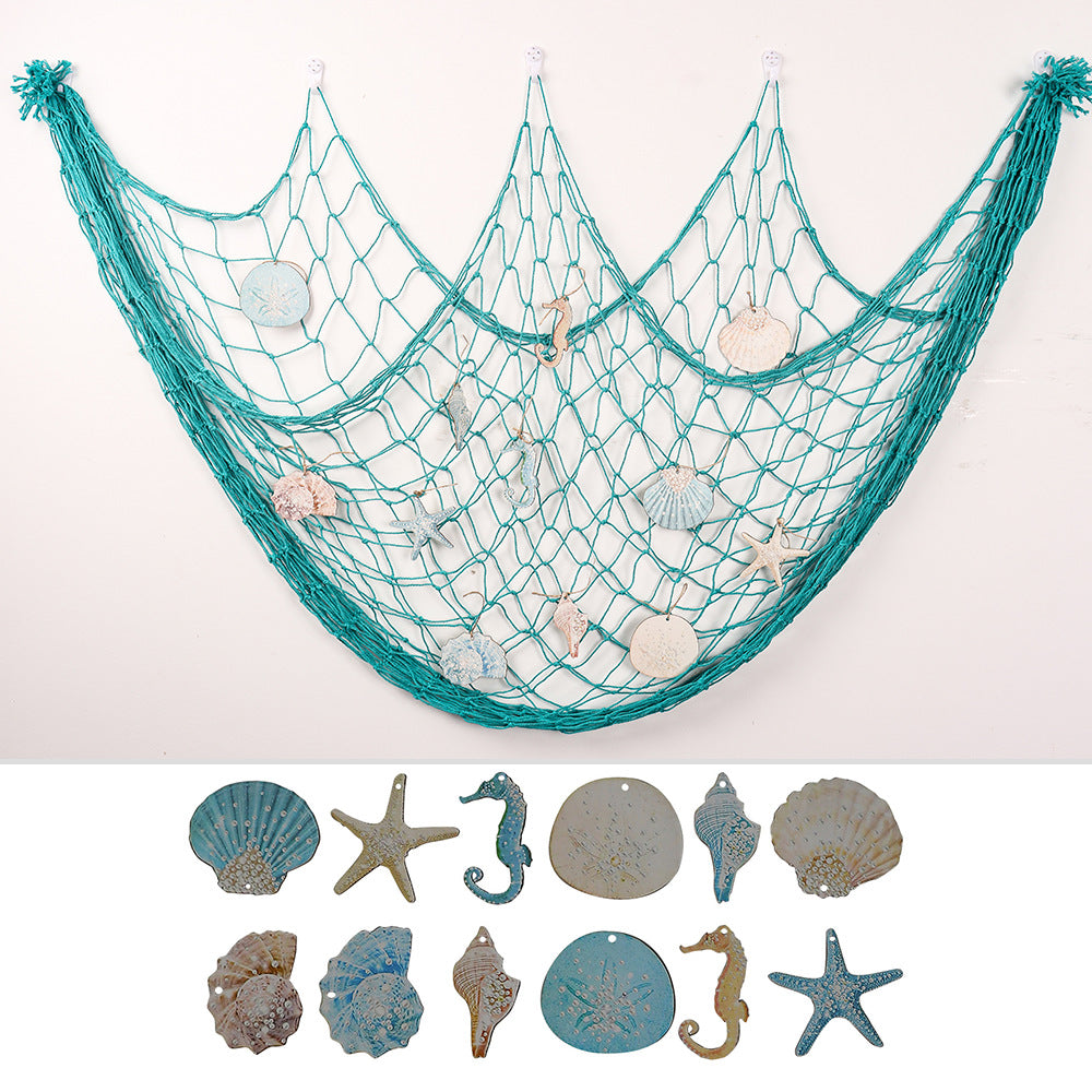 Decorative Macrame Wall Tapestry Cream White Sky Blue | High & Bury