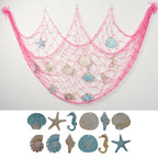 Decorative Macrame Wall Tapestry Cream White Sky Blue | High & Bury