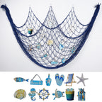 Decorative Macrame Wall Tapestry Cream White Sky Blue | High & Bury