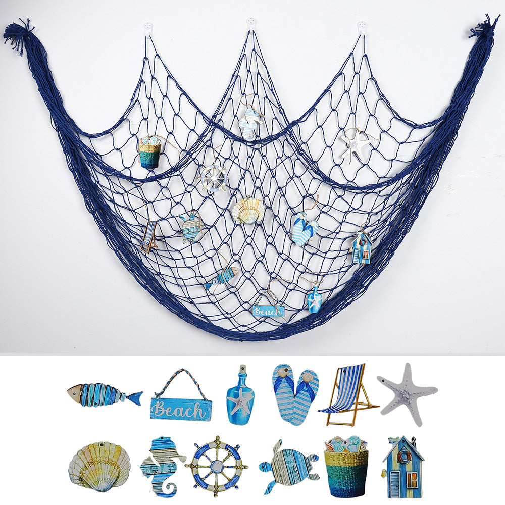 Decorative Macrame Wall Tapestry Cream White Sky Blue | High & Bury