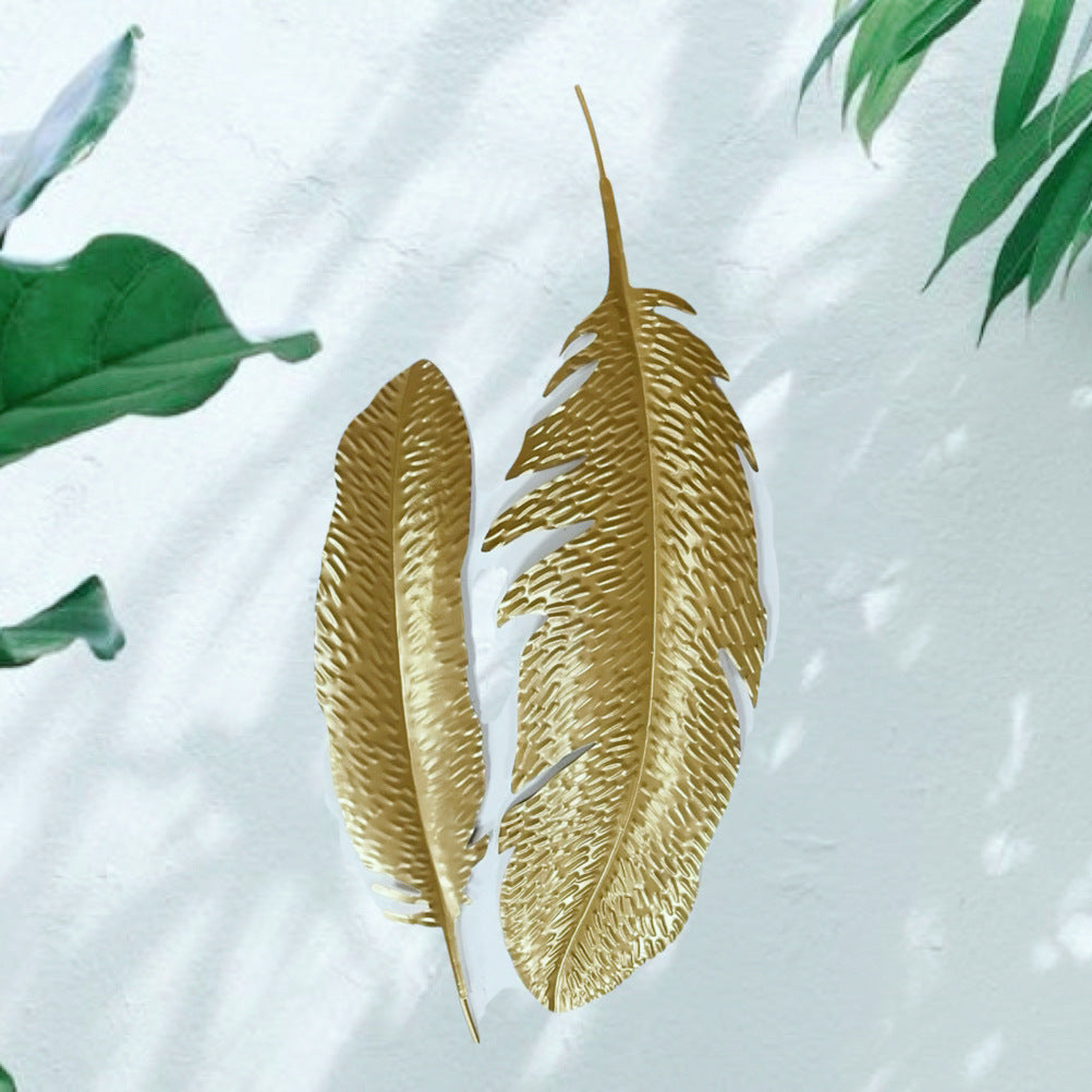 Decorative Metal Feather Wall Art | High & Bury