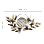 Decorative Metal Floral Wall Clock | High & Bury
