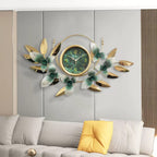 Decorative Metal Floral Wall Clock | High & Bury