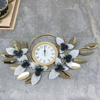 Decorative Metal Floral Wall Clock | High & Bury
