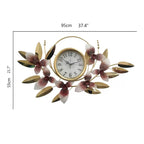Decorative Metal Floral Wall Clock | High & Bury