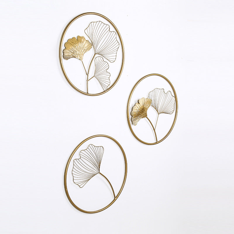 Decorative Metal Ginkgo Leaf Wall Art Green 18 Inch Yellow | High & Bury