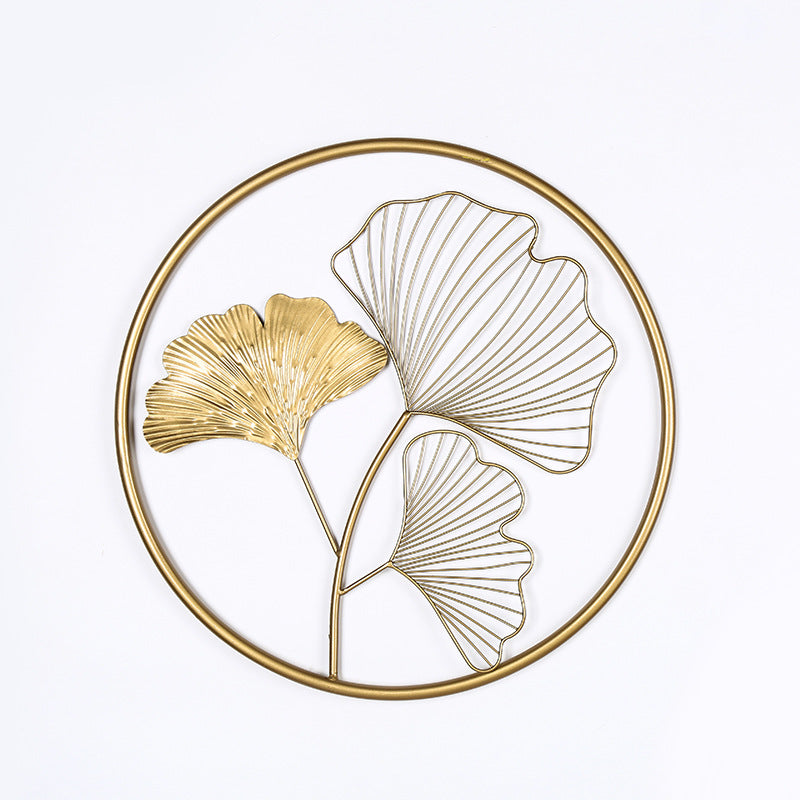 Decorative Metal Ginkgo Leaf Wall Art Green 18 Inch Yellow | High & Bury