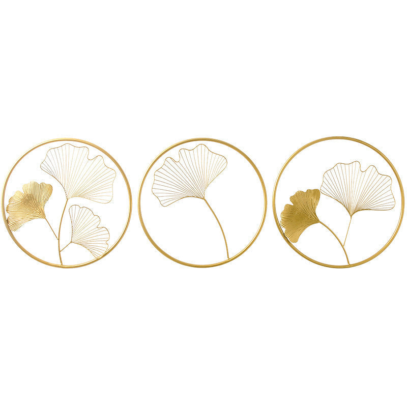 Decorative Metal Ginkgo Leaf Wall Art Green 18 Inch Yellow | High & Bury