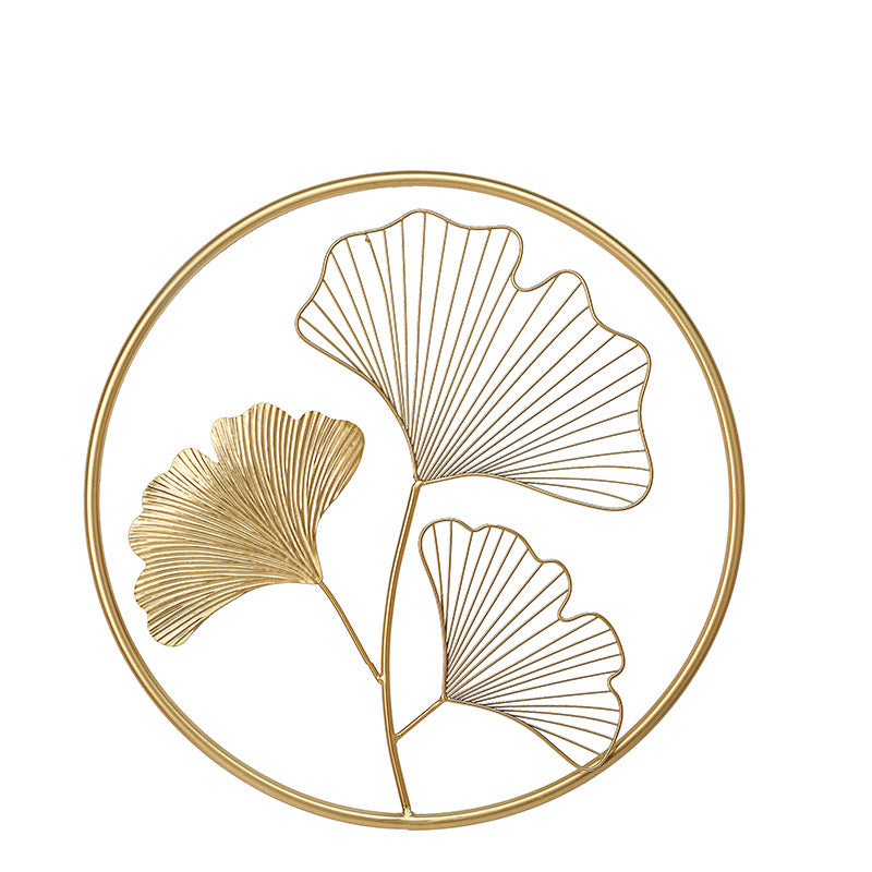 Decorative Metal Ginkgo Leaf Wall Art Green 18 Inch Yellow | High & Bury