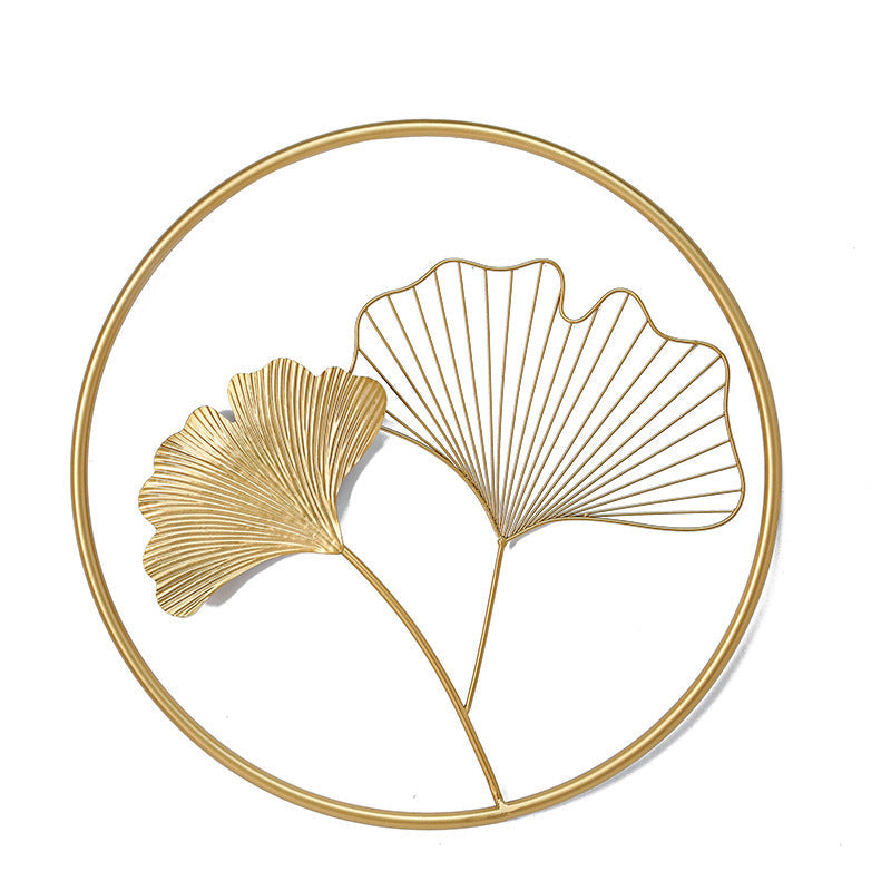 Decorative Metal Ginkgo Leaf Wall Art Green 18 Inch Yellow | High & Bury