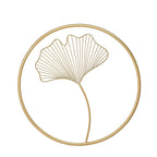 Decorative Metal Ginkgo Leaf Wall Art Green 18 Inch Yellow | High & Bury