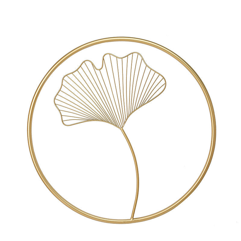 Decorative Metal Ginkgo Leaf Wall Art Green 18 Inch Yellow | High & Bury