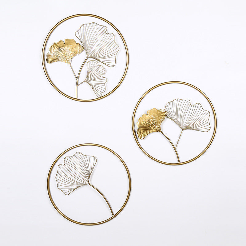 Decorative Metal Ginkgo Leaf Wall Art Green 18 Inch Yellow | High & Bury