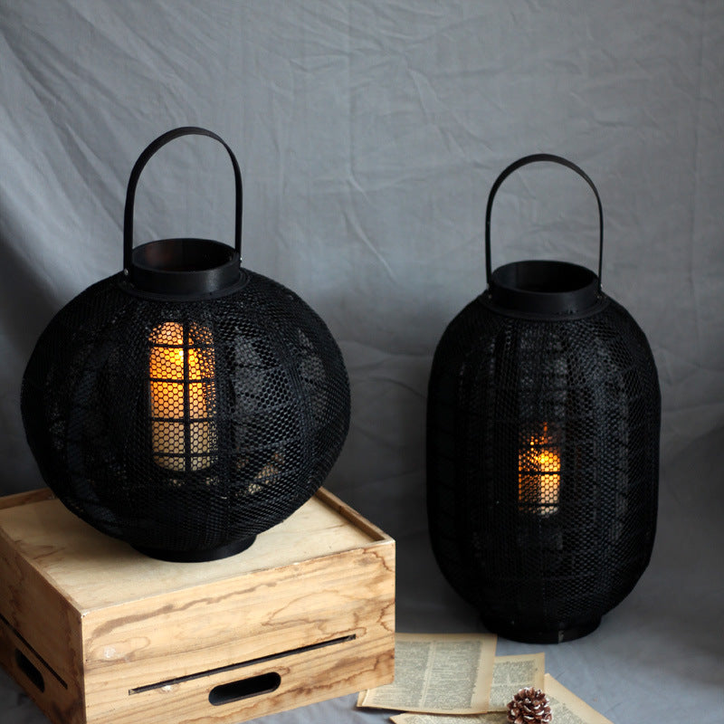 Decorative Metal Lantern with Handle | High & Bury