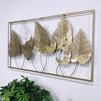 Decorative Metal Leaf Wall Art Sculpture Gold | High & Bury