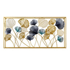 Decorative Metal Wall Art Sculpture with Ginkgo Leaf Design 47 × 2 × 24 Inch | High & Bury