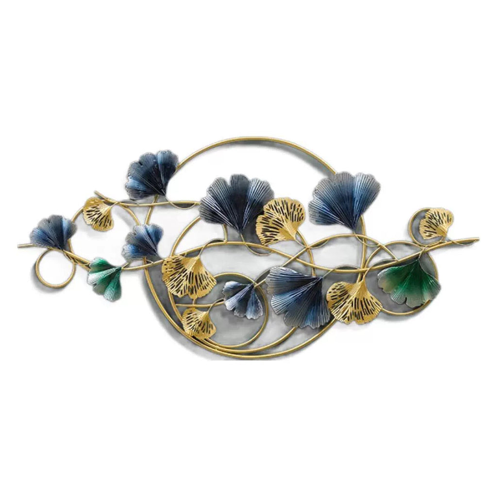 Decorative Metal Wall Art Sculpture with Ginkgo Leaf Design | High & Bury